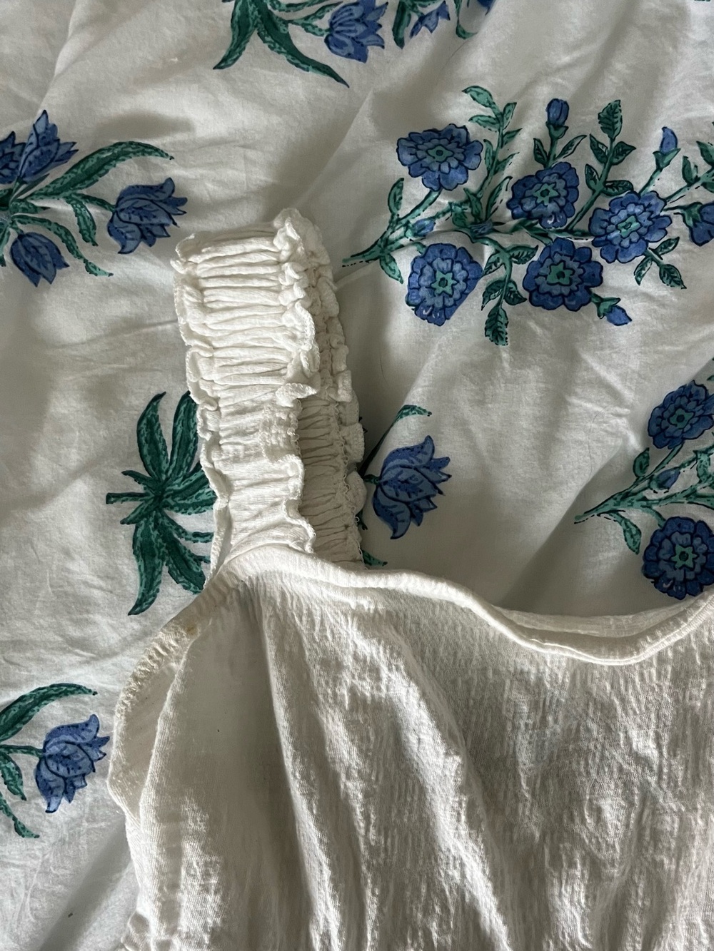 Altar'd State White Ruffled Strap Tiered Tank Top - Picture 2 of 3